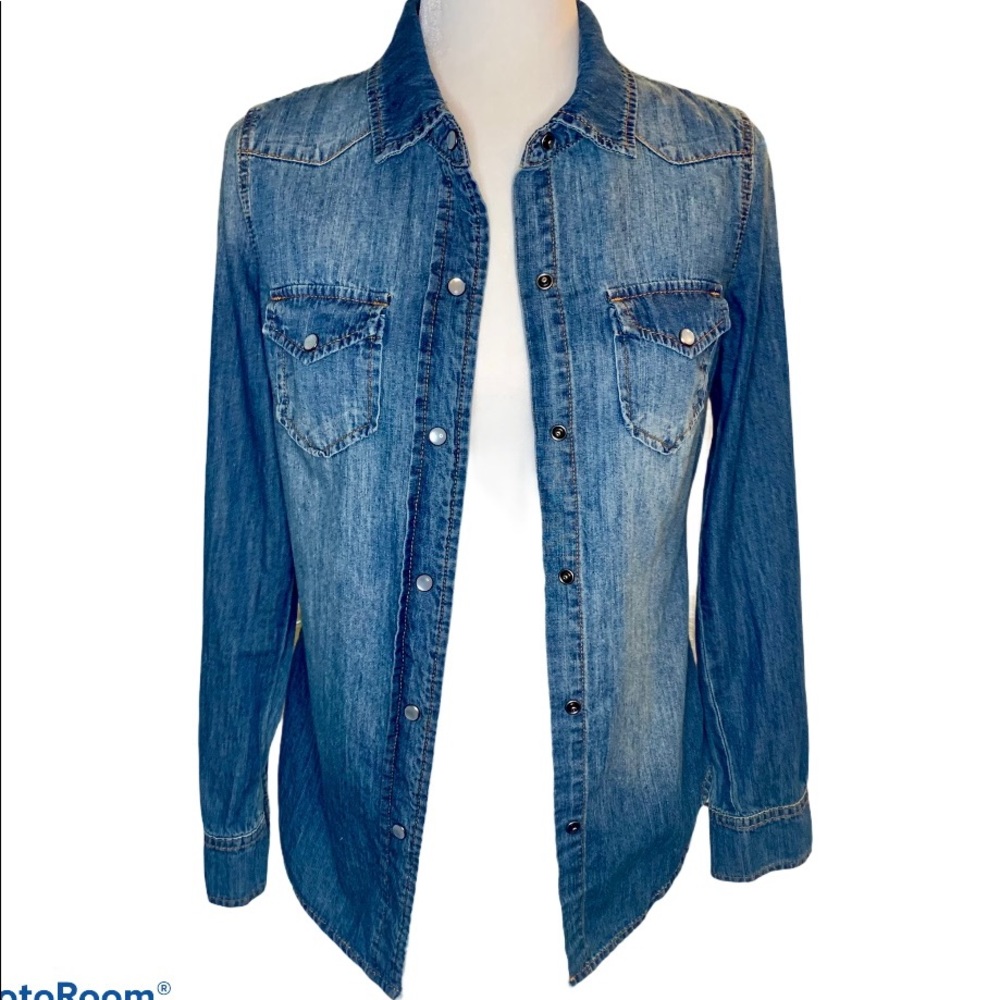 LITZ Women’s Denim Jacket/ Shirt Long Sleeve